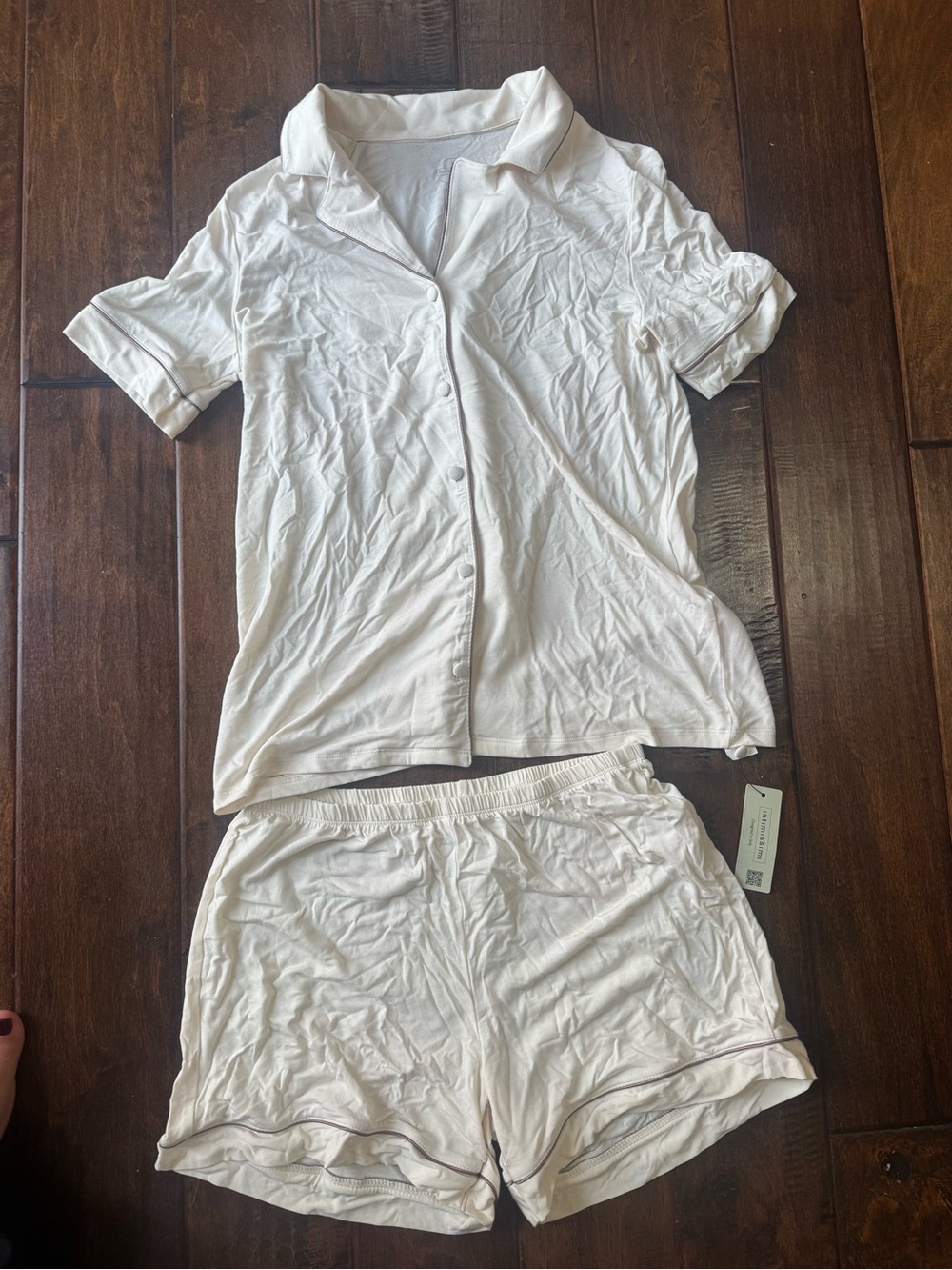intimissimi Cream Short-Sleeve Button Pajama Set